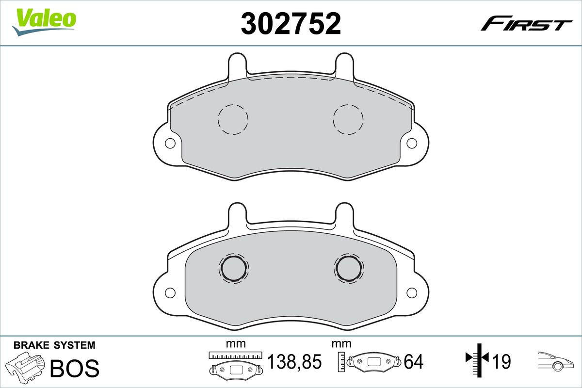 VALEO Fékbetét, mind 302752_VALEO